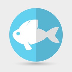 Fish icon on a white background
