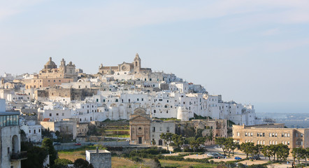 View on the center of Ostuni, Puglia, Italy