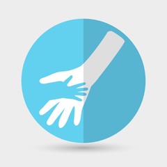 Business icon. Handshake on a white background