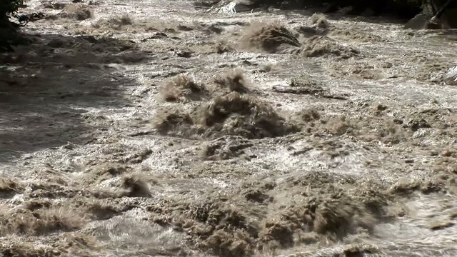 Urubamba River in Peru, near Machu Piccu in the Andes
