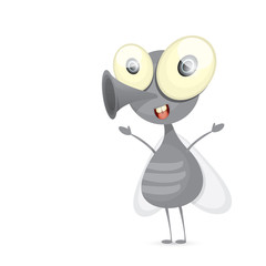 cartoon cute bright fly insect 