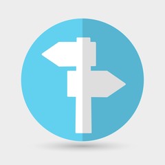 blank road sign icon on a white background