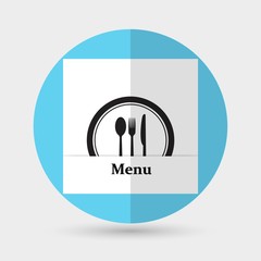 restaurant menu retro poster