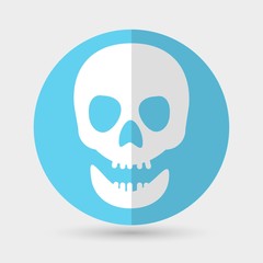 Skull icon on a white background
