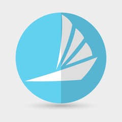 Yacht Icon on a white background