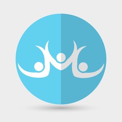 Business icon. Handshake on a white background