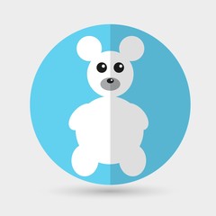Teddy Bear Toy - Vector icon isolated