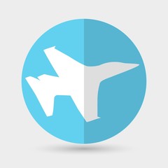 airplane symbol on a white background