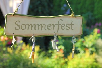 Sommerfest Gartenschild