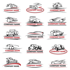 set of fifteen car icons