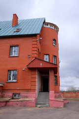 Brick modern suburban house