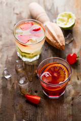 Different fresh cocktail