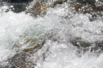 background of whitewater on the river