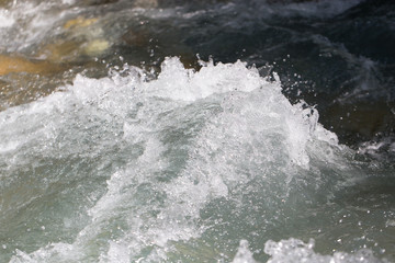 background of whitewater on the river