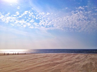 Nordsee Idylle - Blick vom Strand auf die Nordsee
