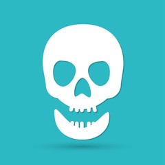 Skull icon isolated.