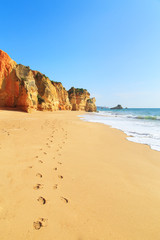 A view of a Praia da Rocha in Portimao, Algarve region, Portugal