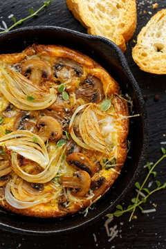 Frittata With Mushrooms And Caramelized Onions