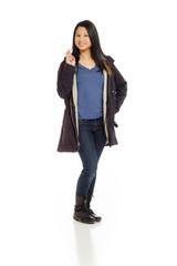 Model fingers crossed wishing lucky