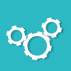 Vector gears, technical, mechanical illustration