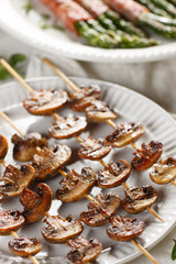 Grilled mushroom skewers