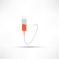 Intravenous therapy system icon.Medical dropper
