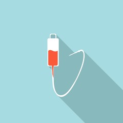 Intravenous therapy system icon.Medical dropper