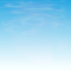 Blue sky with clouds. Vector background.