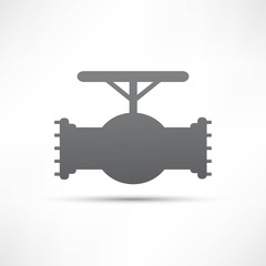 Simple icon connecting pipes valve