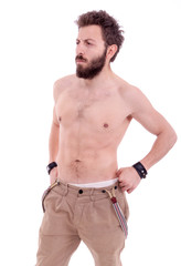 Man with beard posing