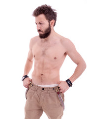 Man with beard posing