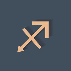 Obraz premium Sagittarius horoscope vector