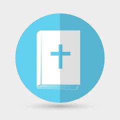 Fototapeta premium Bible book icon on a white background