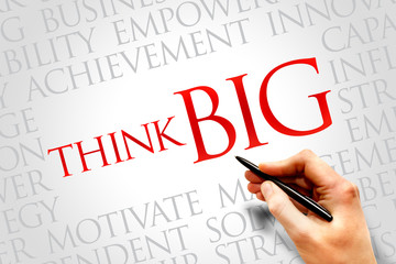 Think Big word cloud, business concept