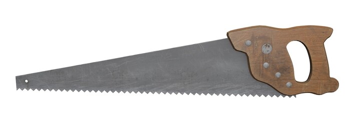 Handsaw, old with wooden grip