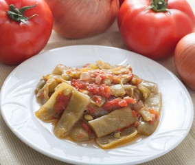 Fresh Beans in Tomato Sauce