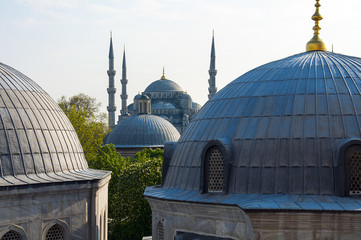 Blue mosque from hagia sophia
