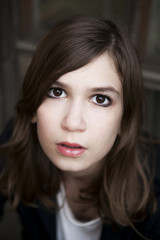 Portrait of depressed teenage girl