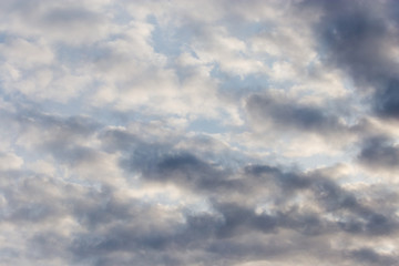 sky with clouds at dawn sun
