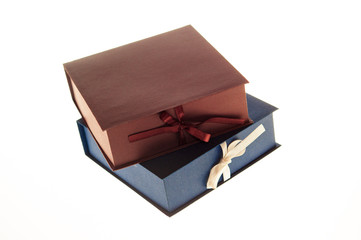 Two boxes for gifts isolated on white background
