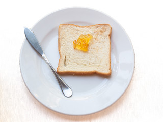 sliced of bread and jam