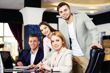 Fototapeta premium Business people working in conference room
