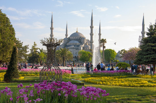 The famous Blue Mosque in Istanbul, Turkey.