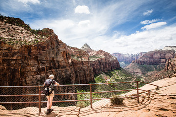 Naklejka premium Randonneuse à Zion