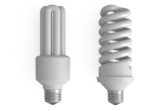 two compact fluorescent lamps