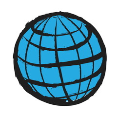 doodle symbol of planet earth