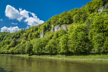 Wanderung im Donaudurchbruch bei Kehlheim in Bayern
