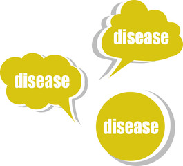 disease word on modern banner design template