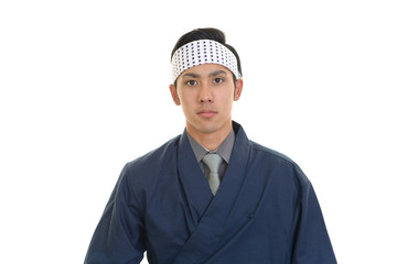 笑顔の寿司職人