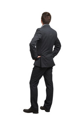 back view of man in formal wear